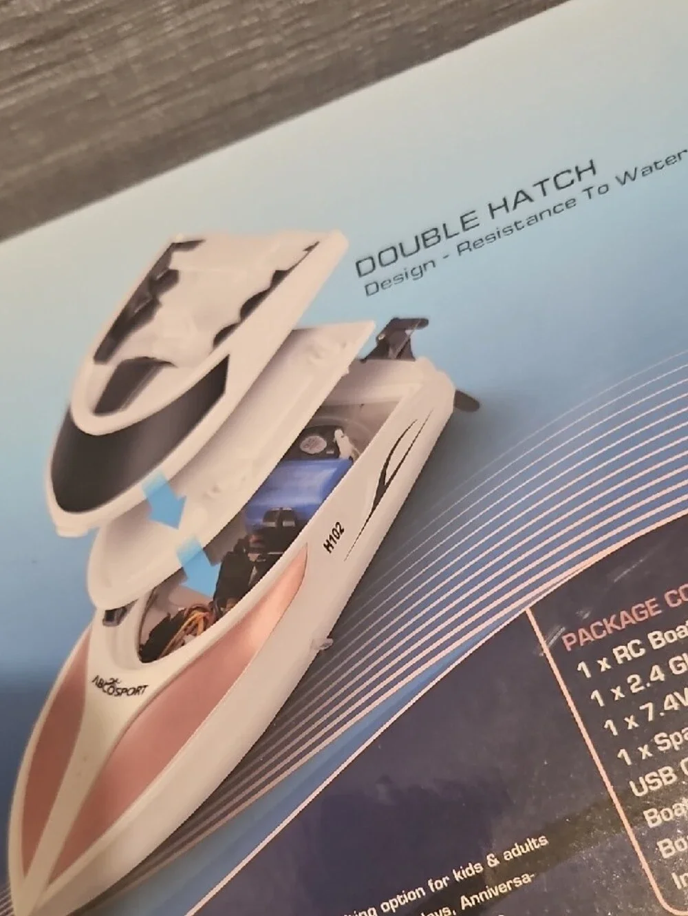 ABCOSPORT Speed Racing Boat - White & Rose Gold